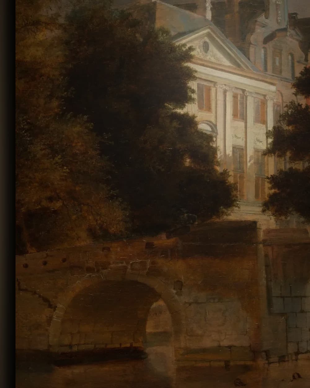 Materiaal en afwerking van De stenen brug in het wisselframe