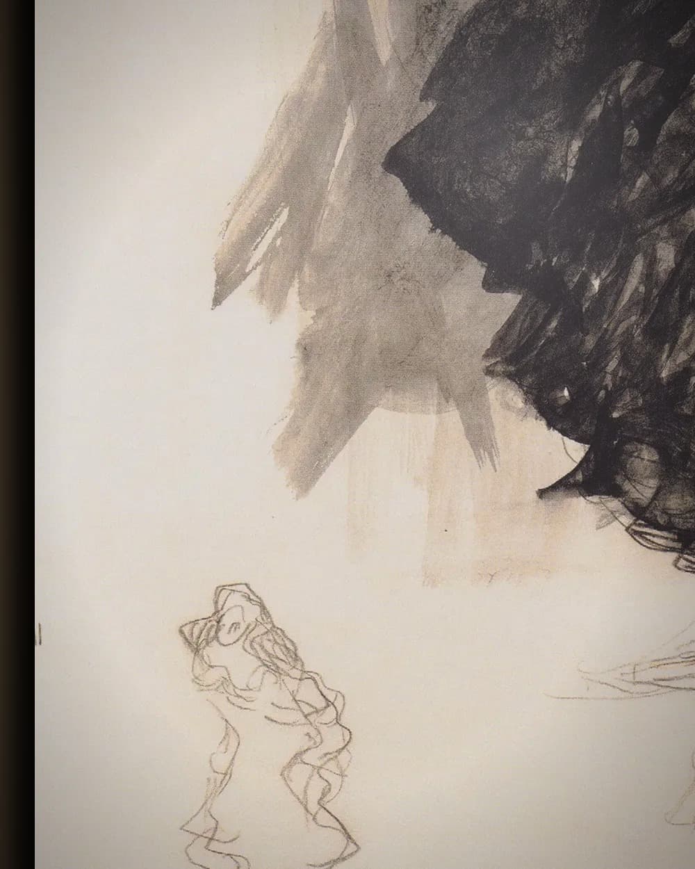 Materiaal en afwerking van Studie voor het schilderij Judith II in het wisselframe