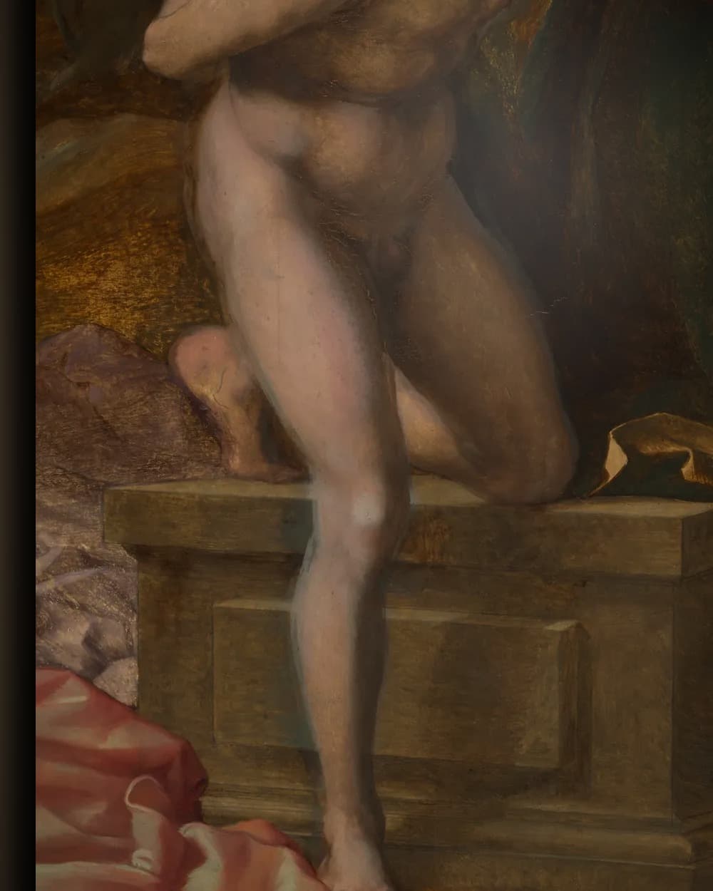 Materiaal en afwerking van Het offer van Isaak in het wisselframe