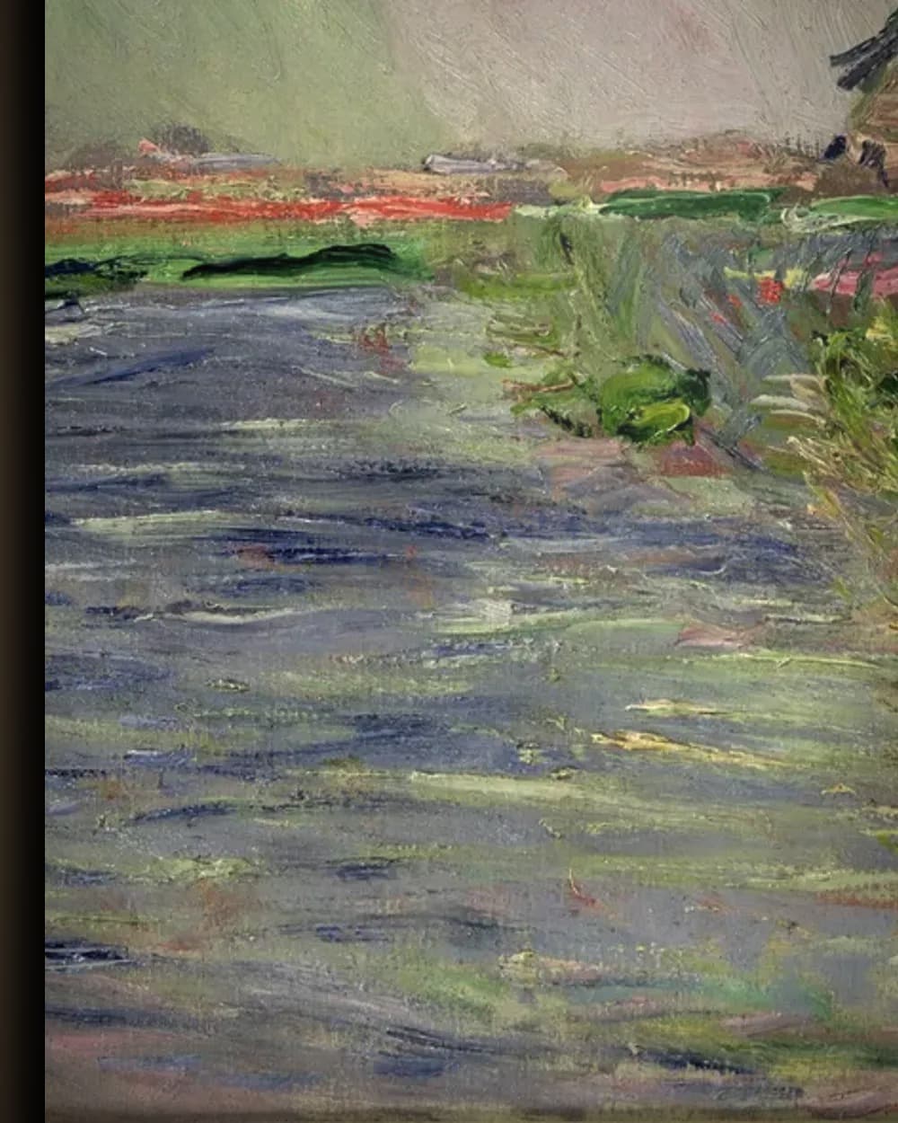 Materiaal en afwerking van Tulpenveld in Holland in het wisselframe