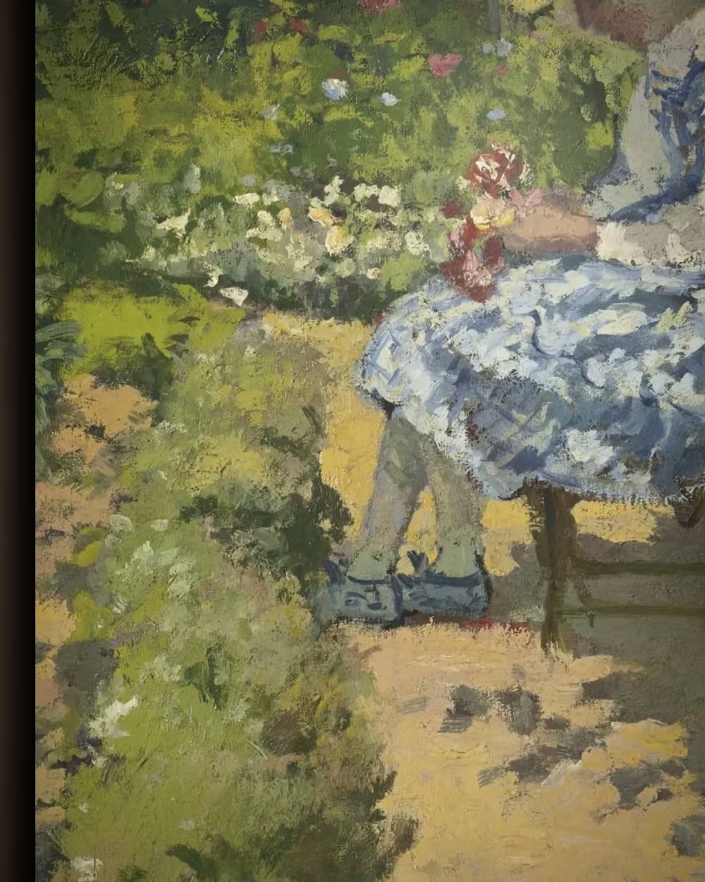 Materiaal en afwerking van Minette in de tuin, Pontoise in het wisselframe