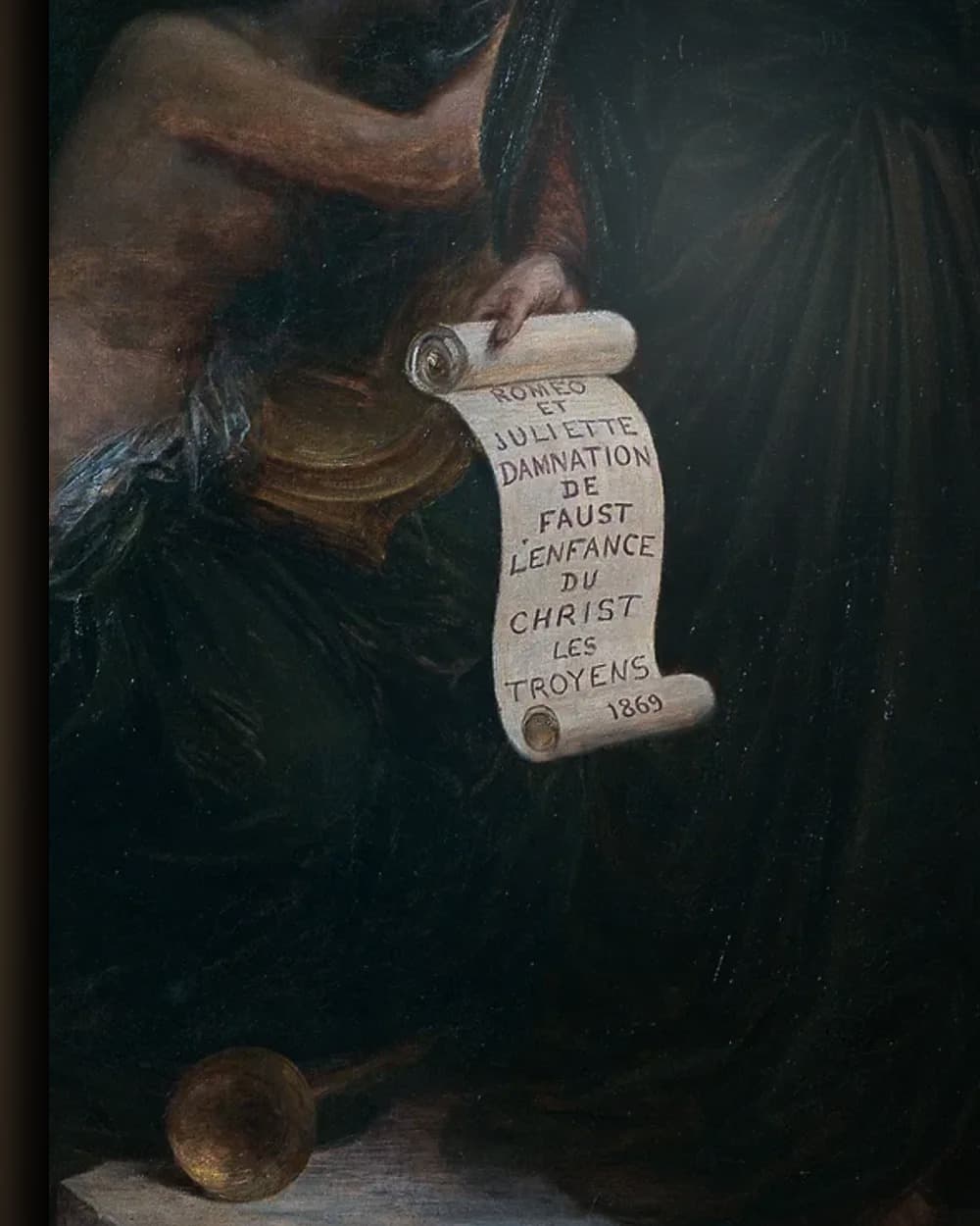 Materiaal en afwerking van De verjaardag, hommage aan Berlioz in het wisselframe
