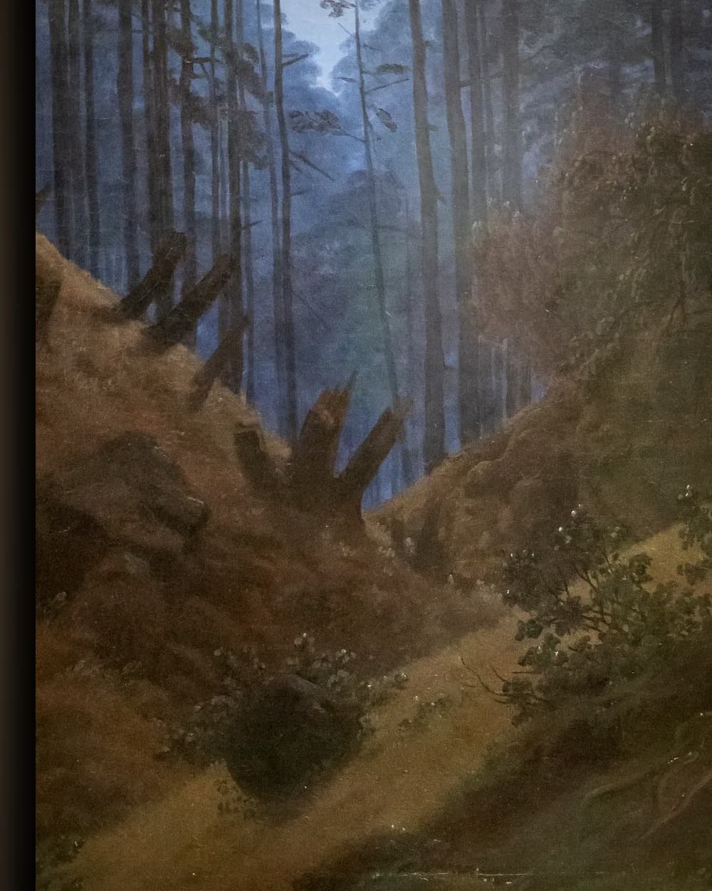 Materiaal en afwerking van Nacht in het bos bij maanlicht in het wisselframe