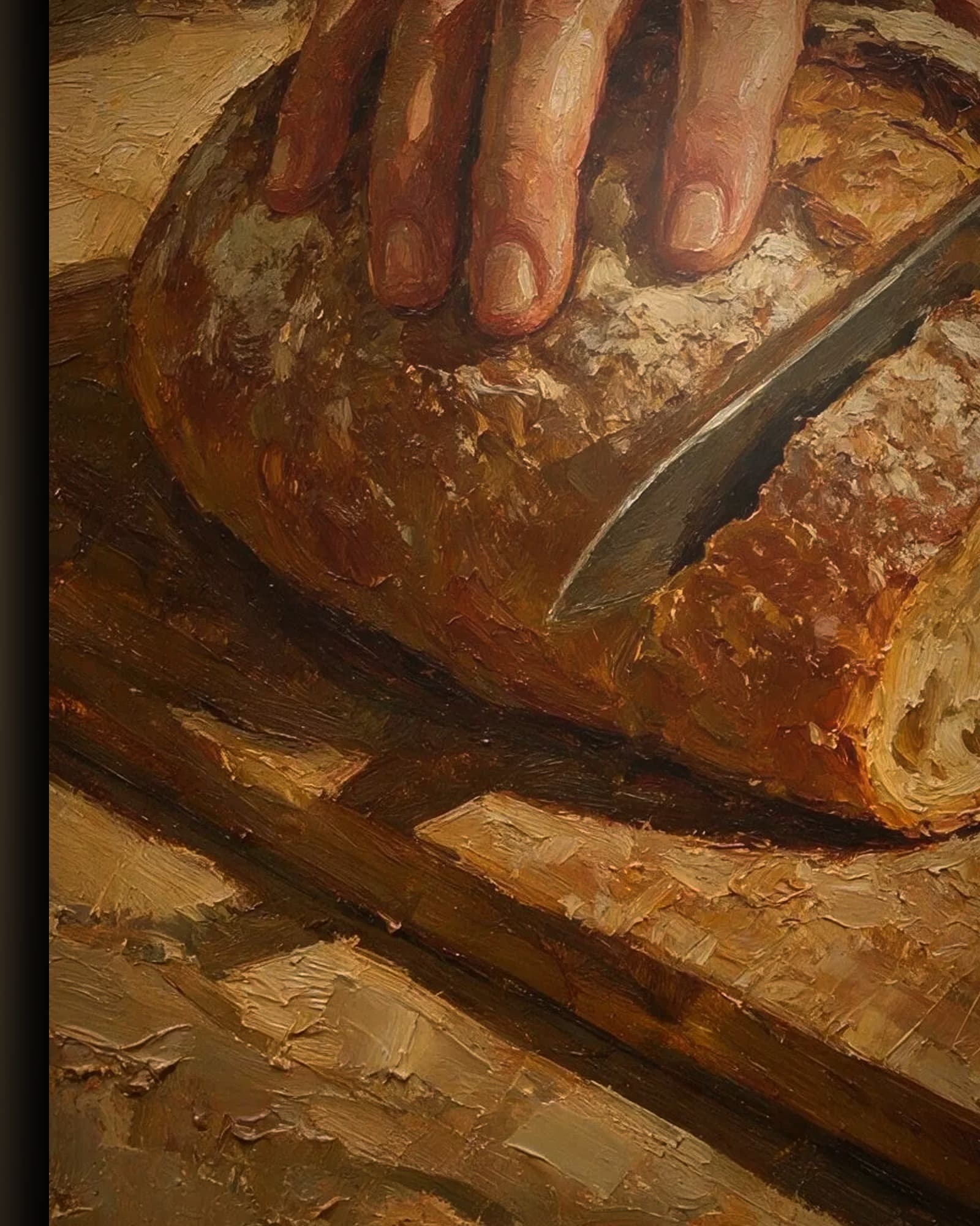 Materiaal en afwerking van Brood snijden in het wisselframe