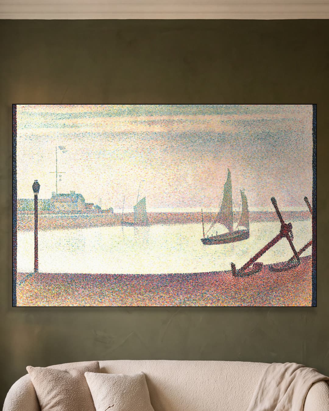 Het kanaal van Gravelines bij avond aan de muur, kamer