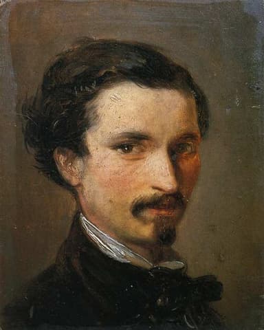 Portret van Silvestro Lega