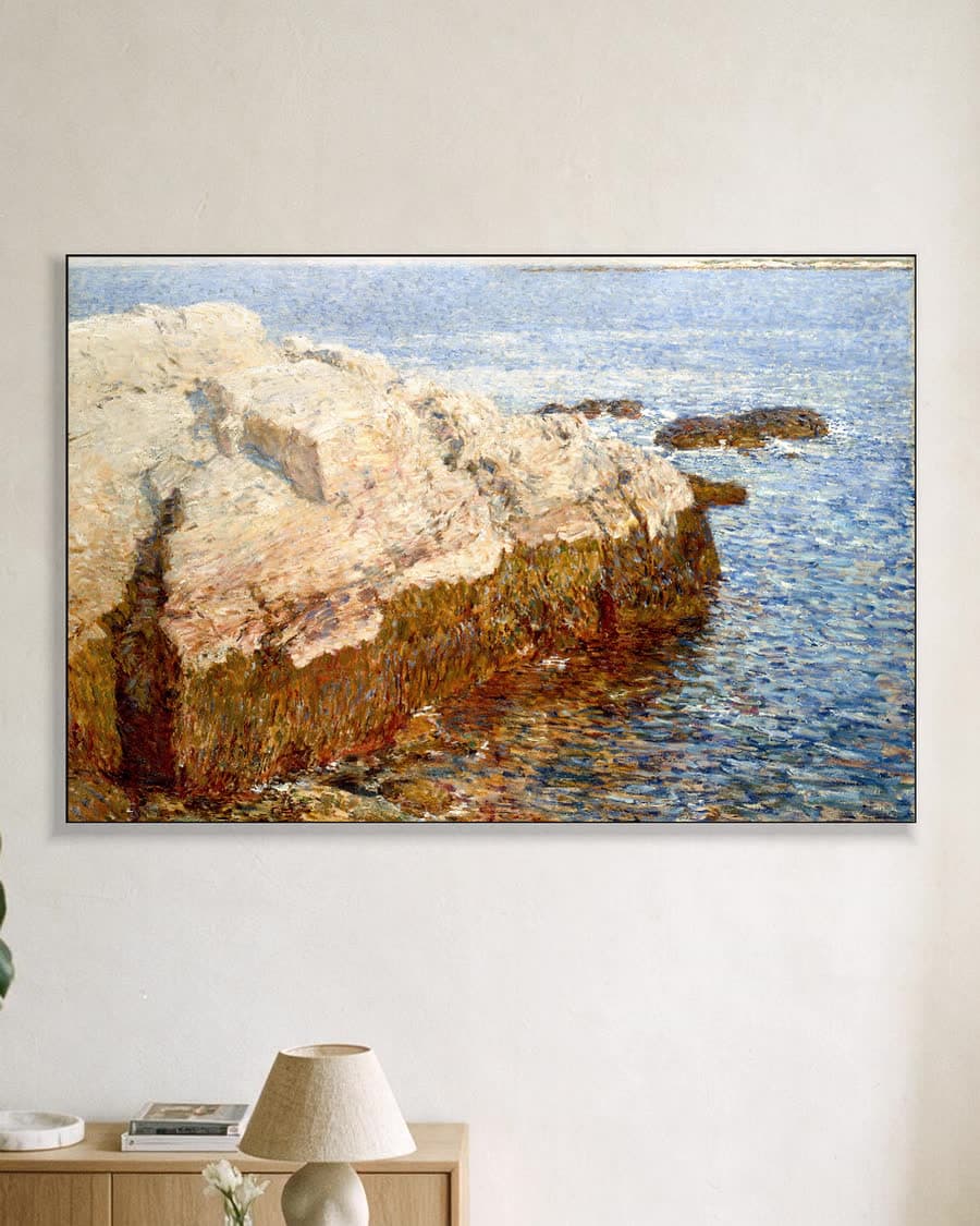 Klifrots, Appledore in een aluminium frame aan dezelfde muur