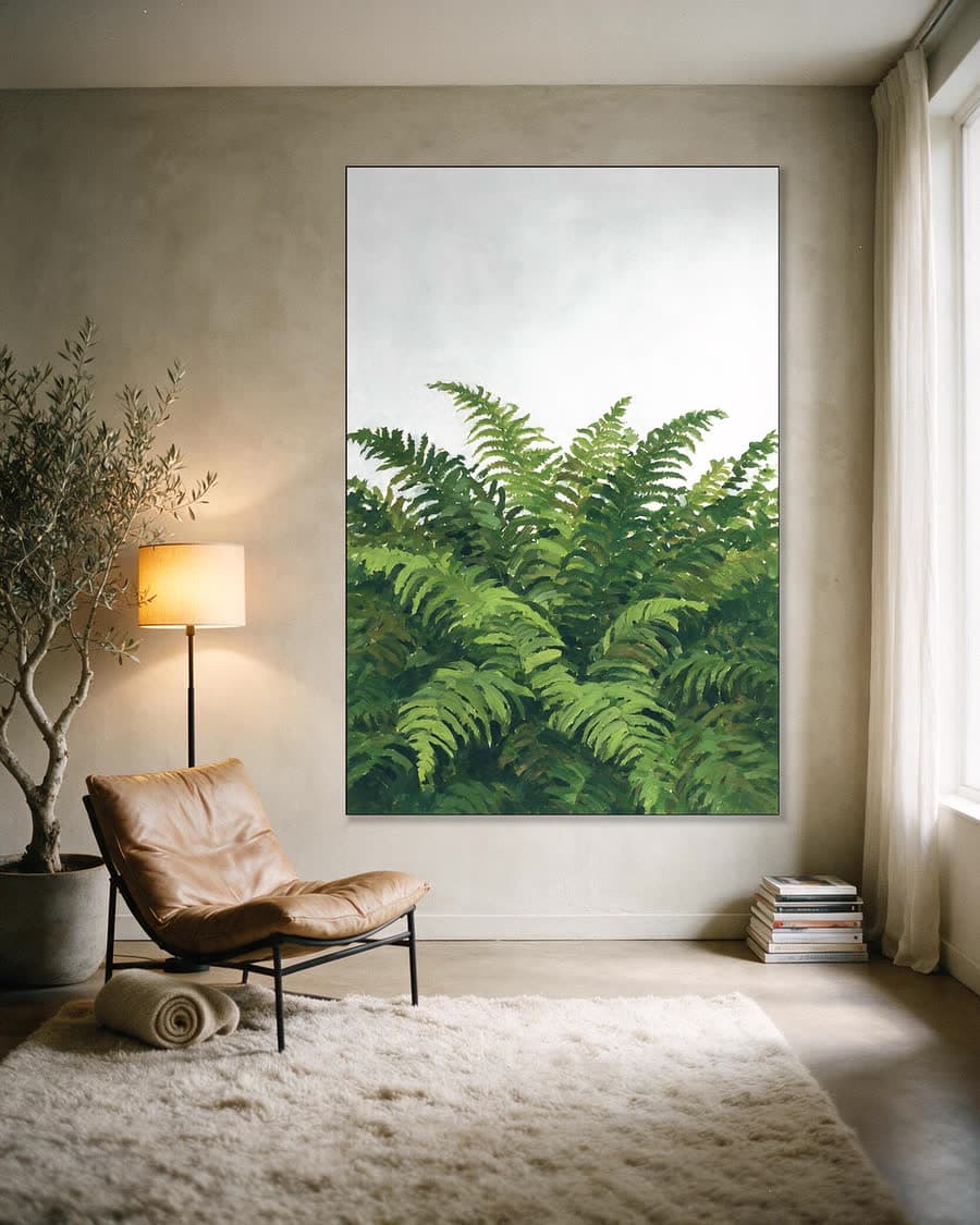 Varens tegen de lucht in een aluminium frame aan dezelfde muur