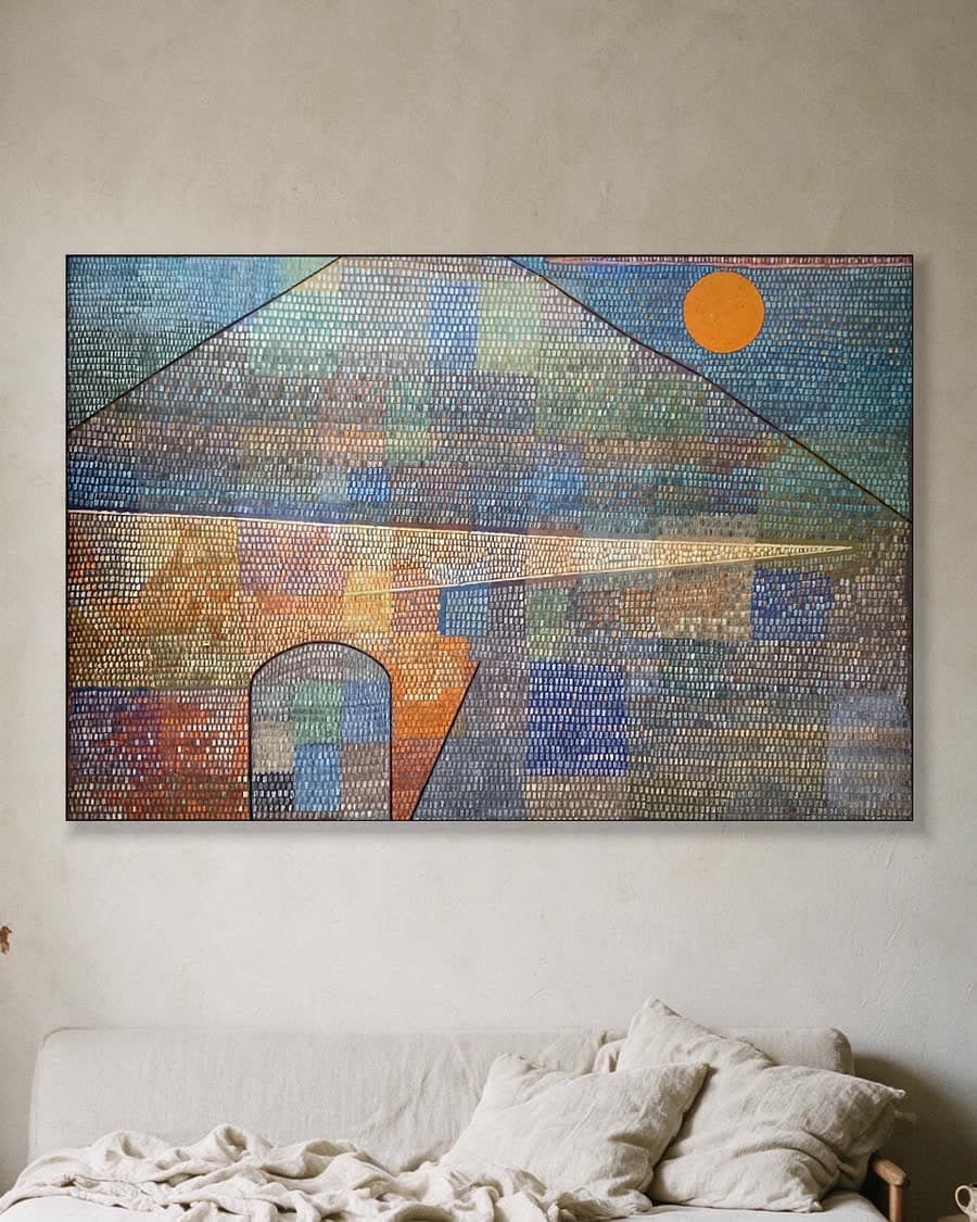 Ad Parnassum in een aluminium frame aan dezelfde muur