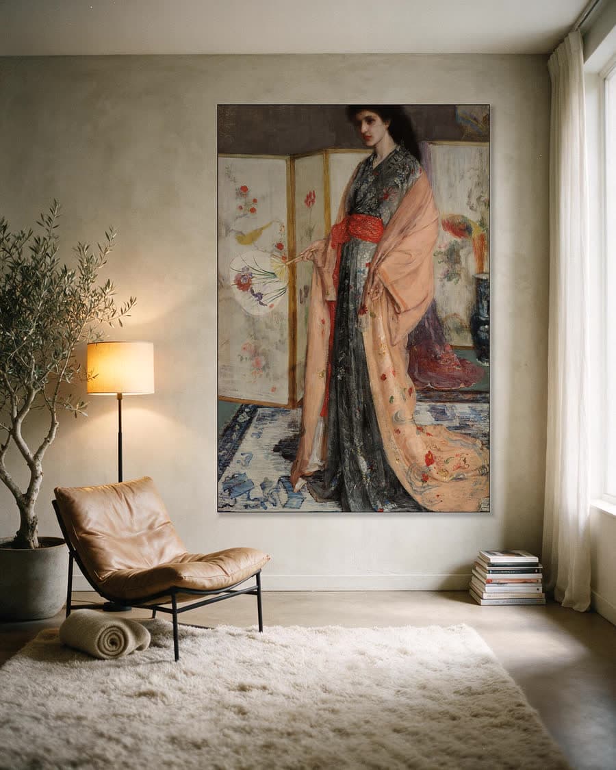 Rose and Silver: The Princess from the Land of Porcelain in een aluminium frame aan dezelfde muur