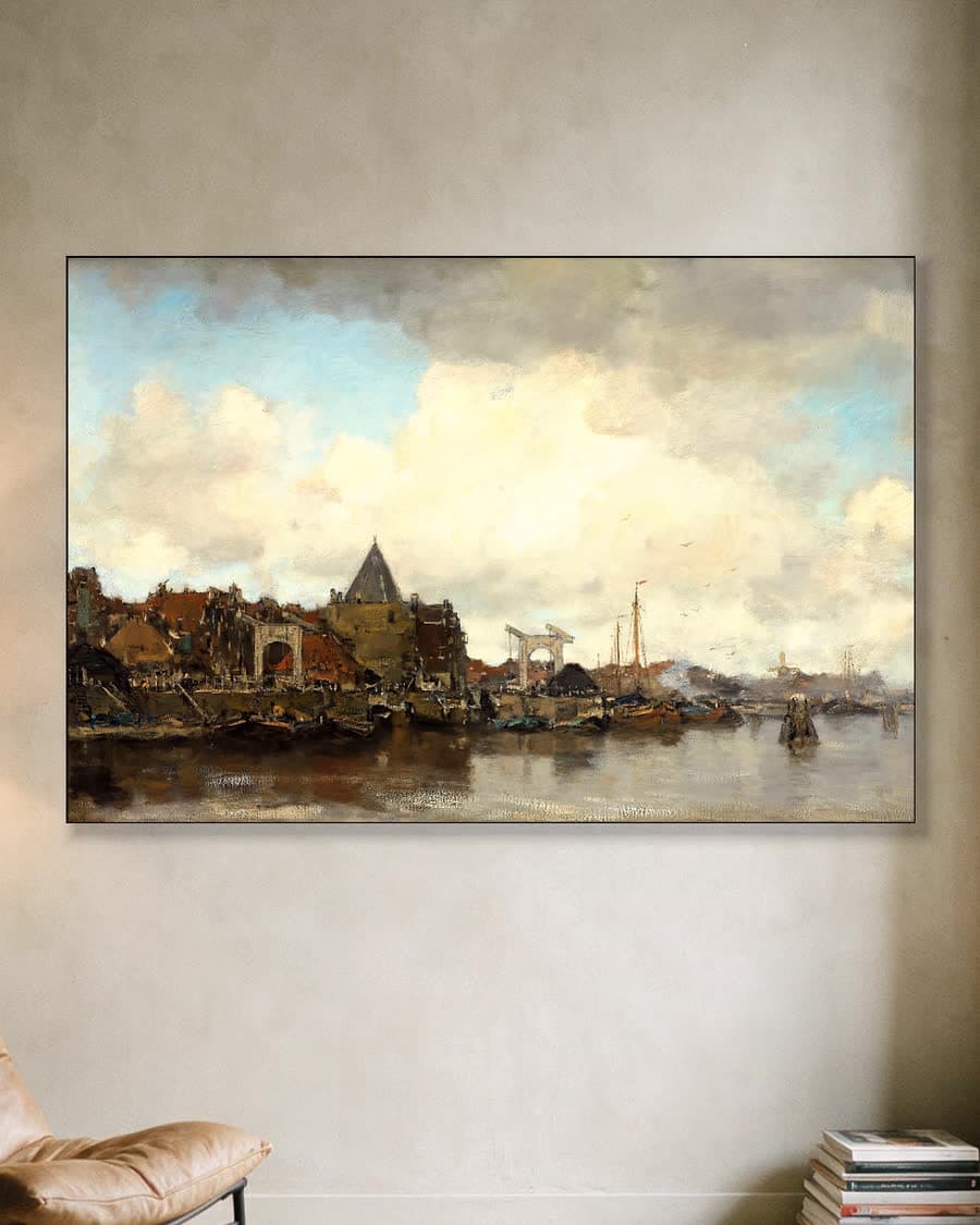 De Schreierstoren in een aluminium frame aan dezelfde muur