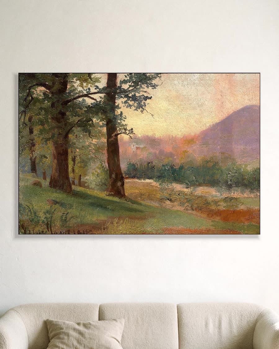 Aan de bosrand in een aluminium frame aan dezelfde muur