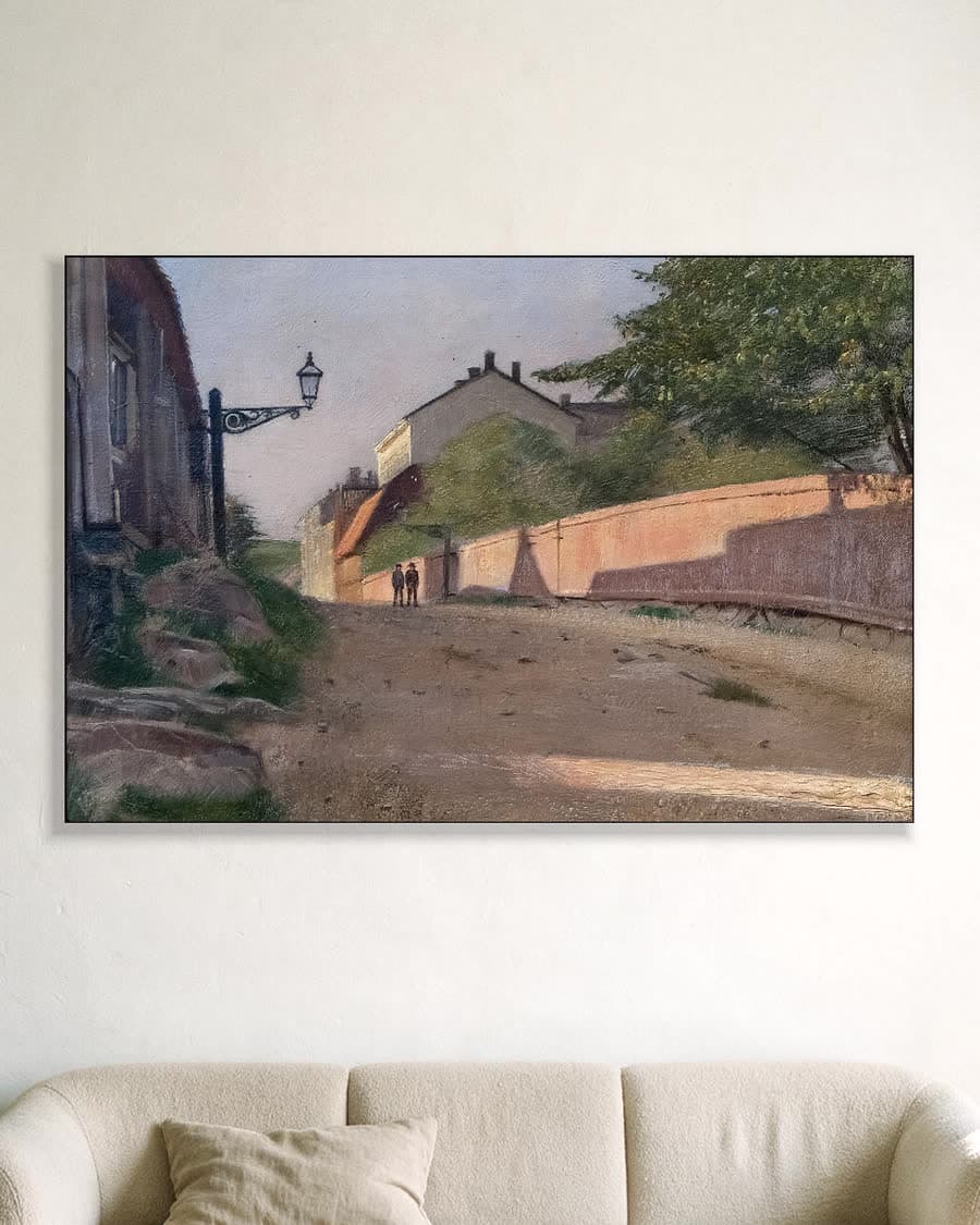 Döbelnsgatan in een aluminium frame aan dezelfde muur