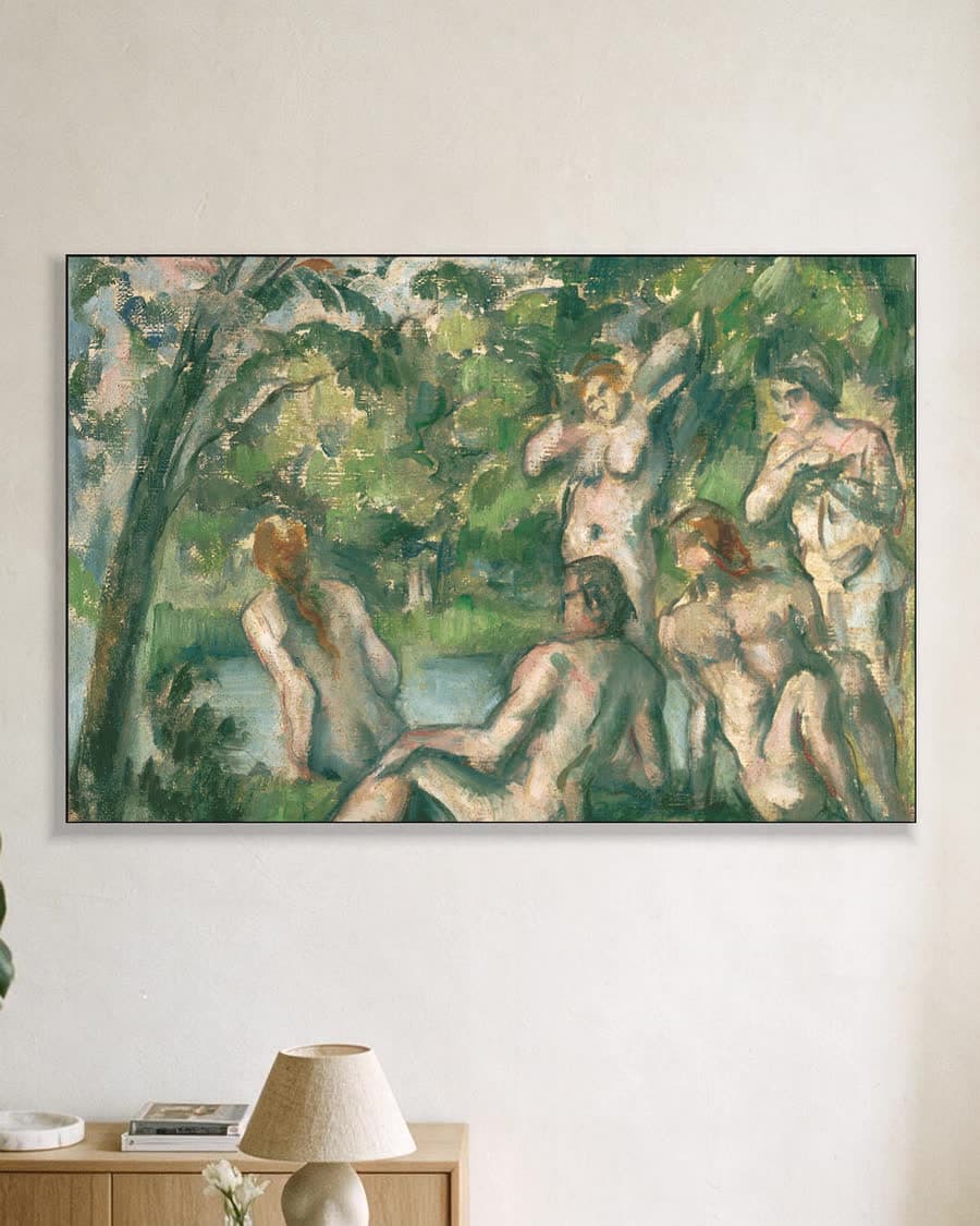 Baadsters in een aluminium frame aan dezelfde muur