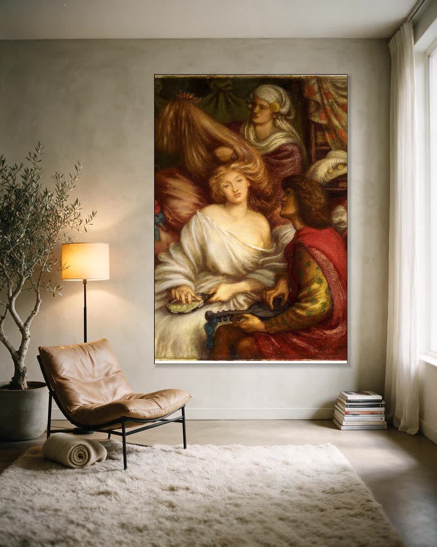 Ochtendmuziek in een aluminium frame aan dezelfde muur