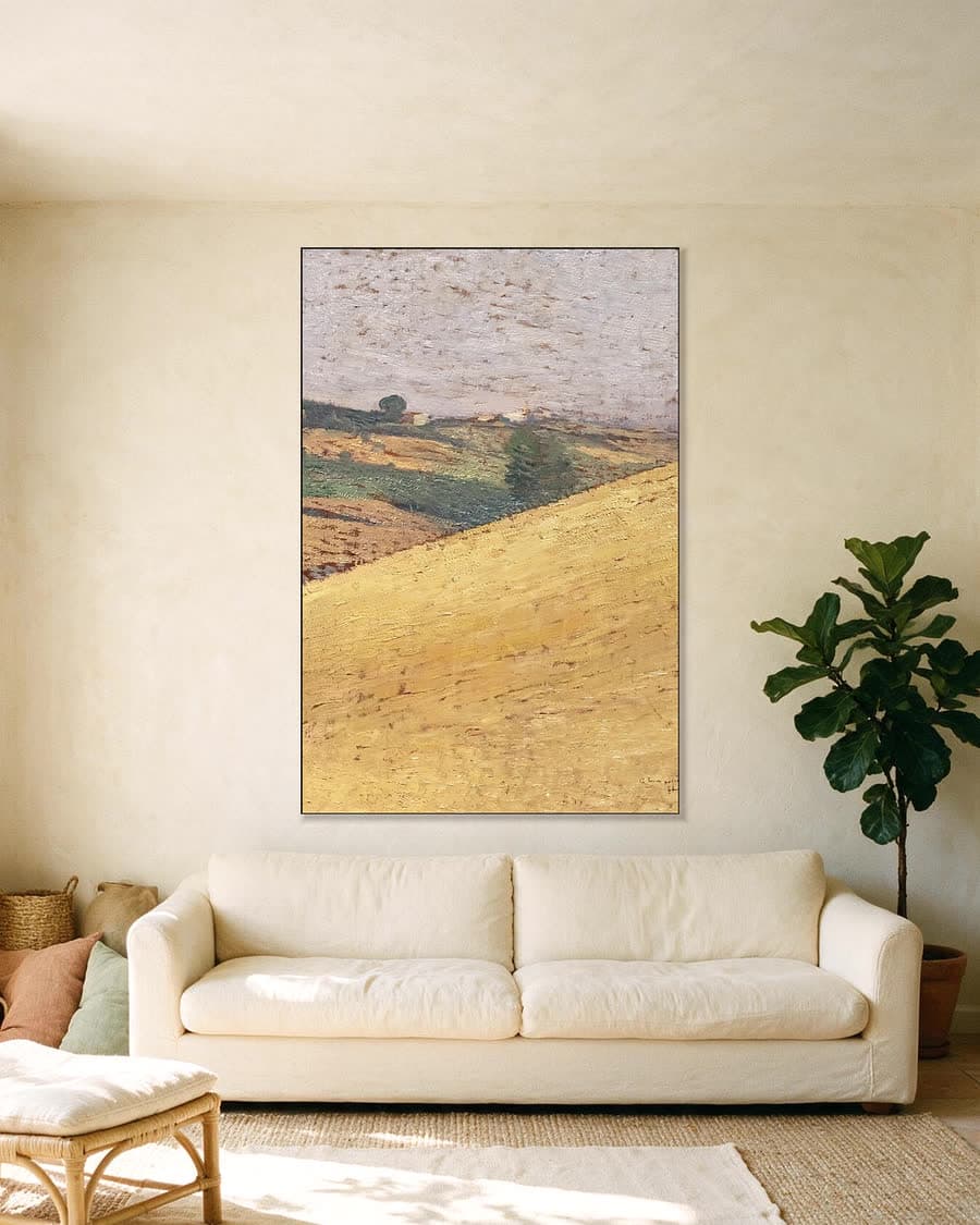Gouden velden in een aluminium frame aan dezelfde muur