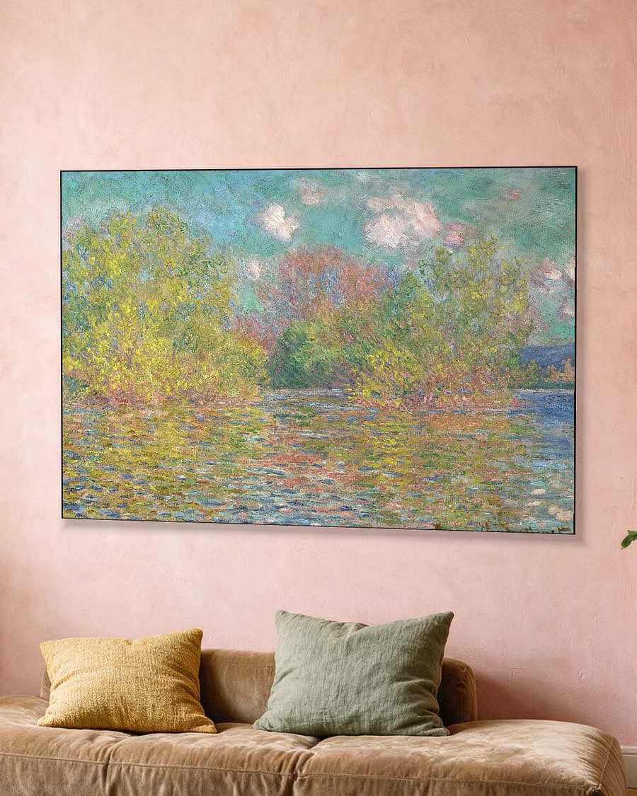 De Seine bij Giverny in een aluminium frame aan dezelfde muur