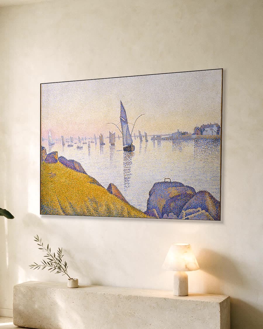 Concarneau, avondkalmte in een aluminium frame aan dezelfde muur