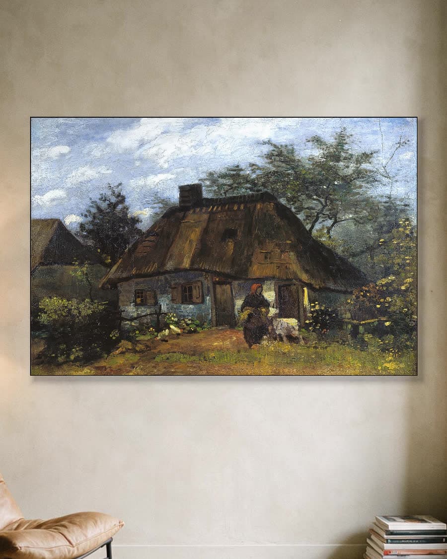 Boerderij in Nuenen in een aluminium frame aan dezelfde muur