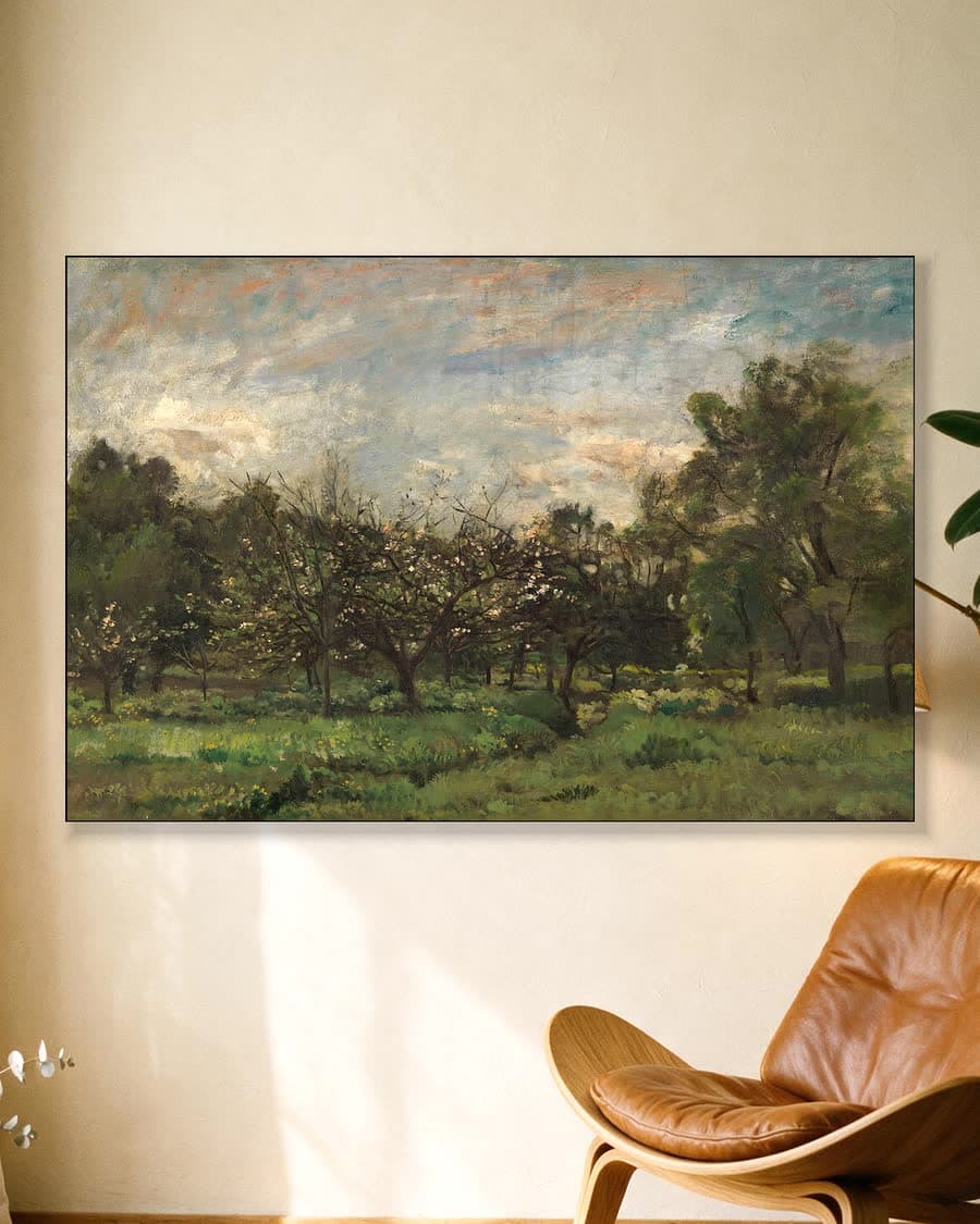 Boomgaard in een aluminium frame aan dezelfde muur