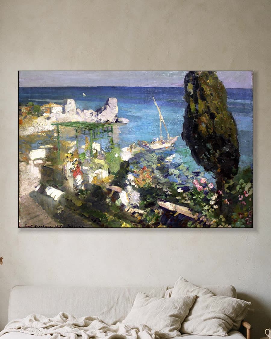 Gurzuf in een aluminium frame aan dezelfde muur