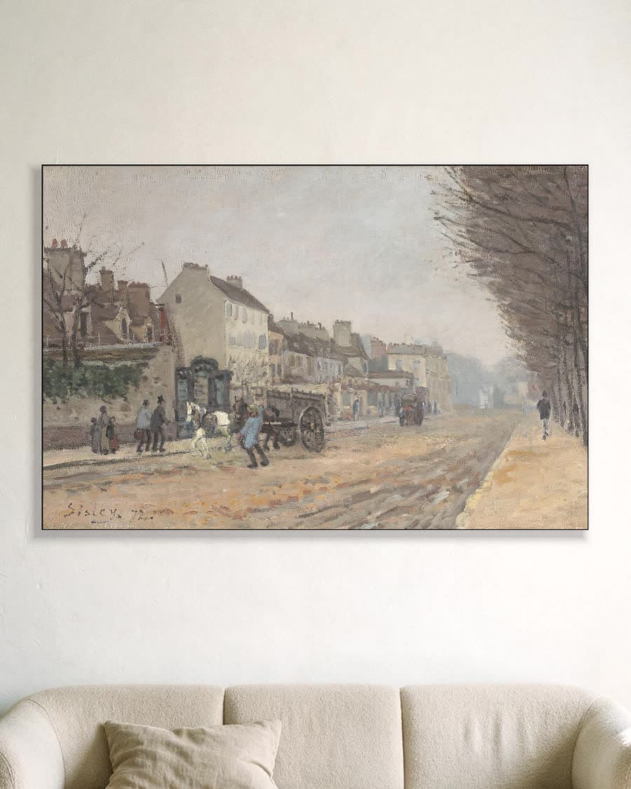 Boulevard Héloïse, Argenteuil in een aluminium frame aan dezelfde muur