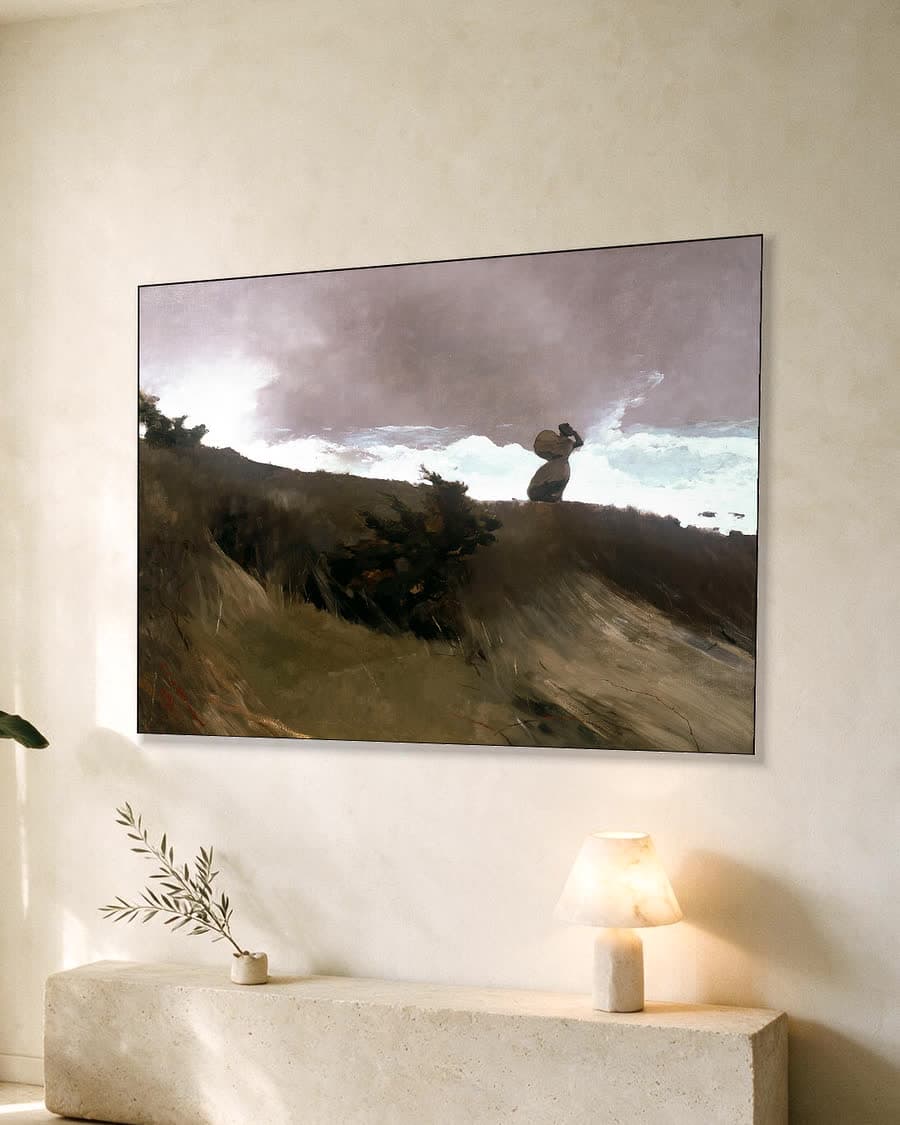 Westenwind in een aluminium frame aan dezelfde muur