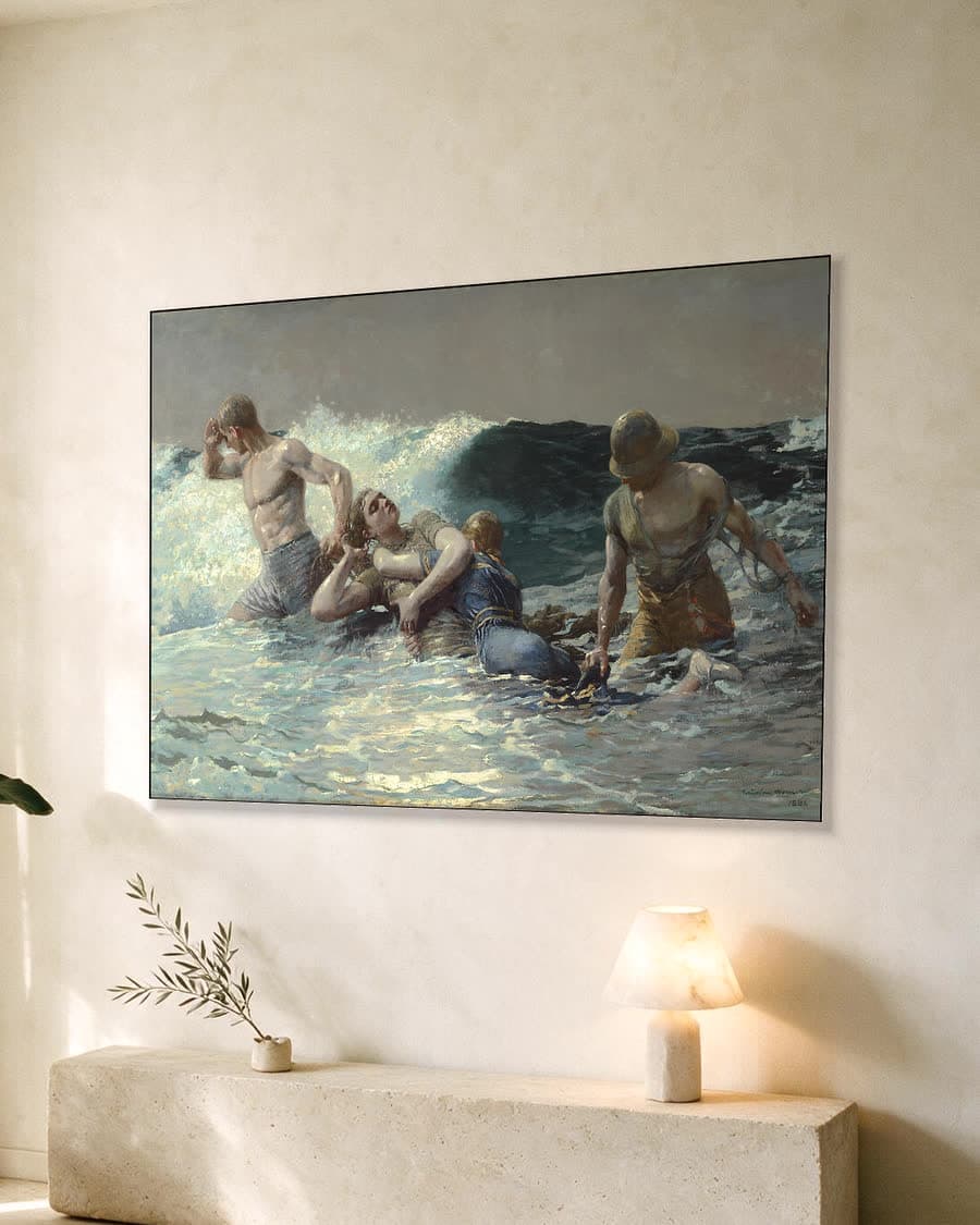 Onderstroom in een aluminium frame aan dezelfde muur