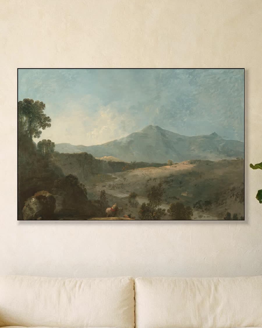 Cader Idris, met de rivier de Mawddach in een aluminium frame aan dezelfde muur