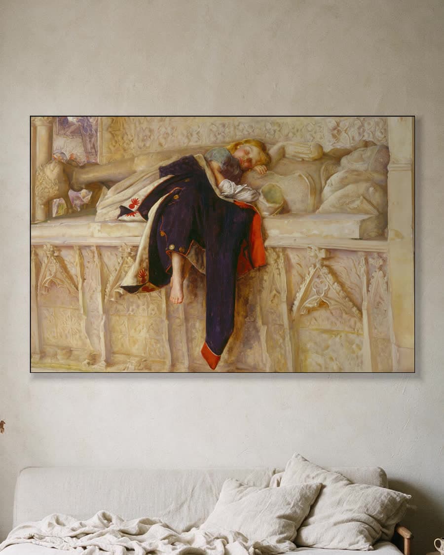 Het kind van het regiment in een aluminium frame aan dezelfde muur