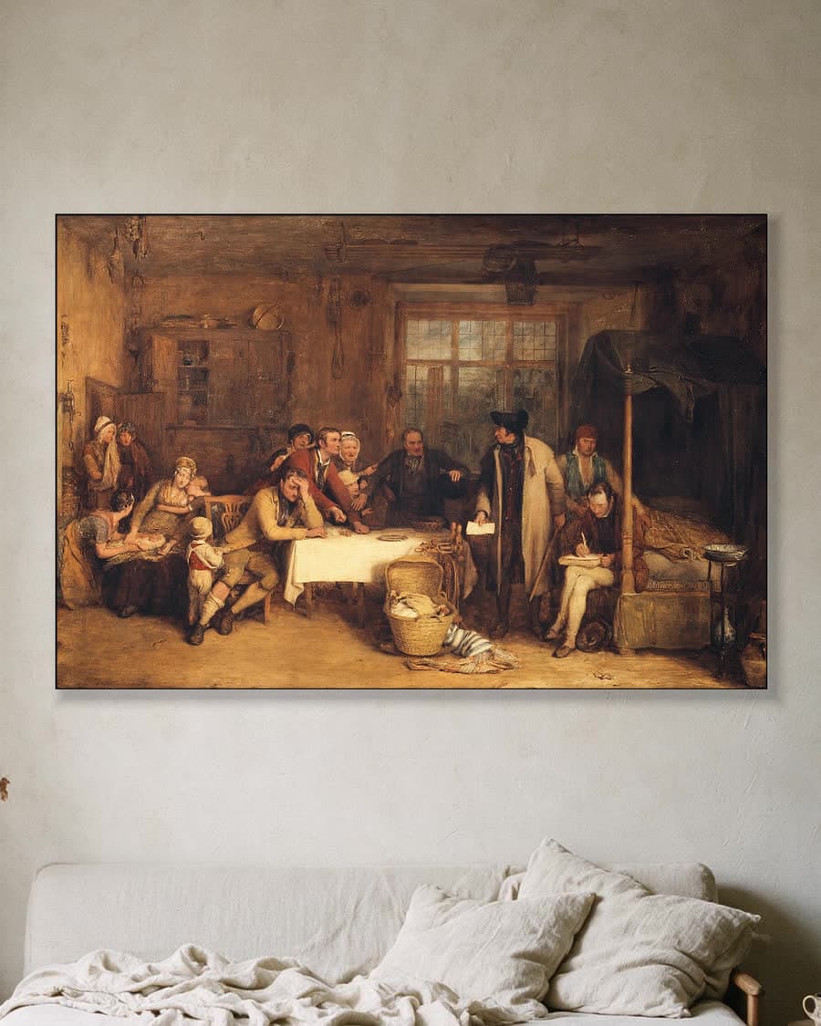 Beslag voor Achterstallige Huur in een aluminium frame aan dezelfde muur