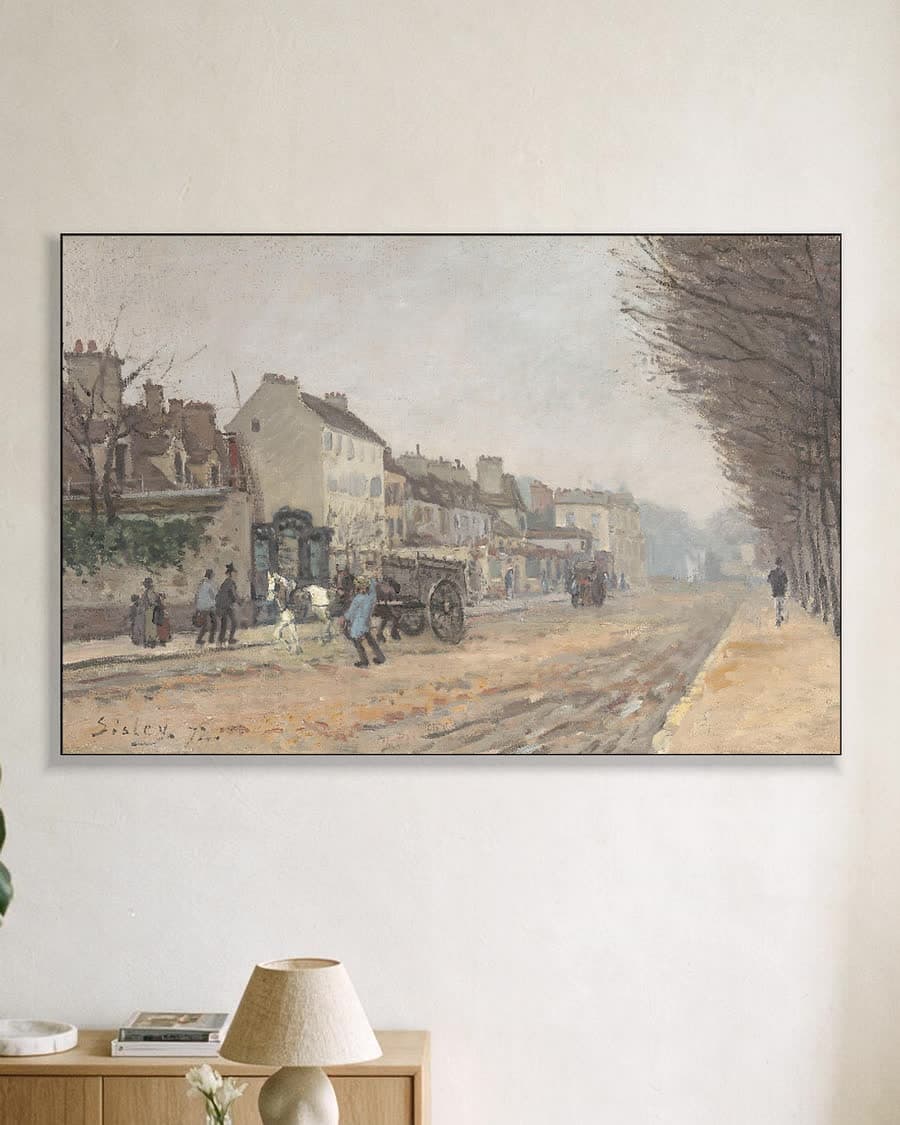 Boulevard Héloïse, Argenteuil in een aluminium frame aan dezelfde muur