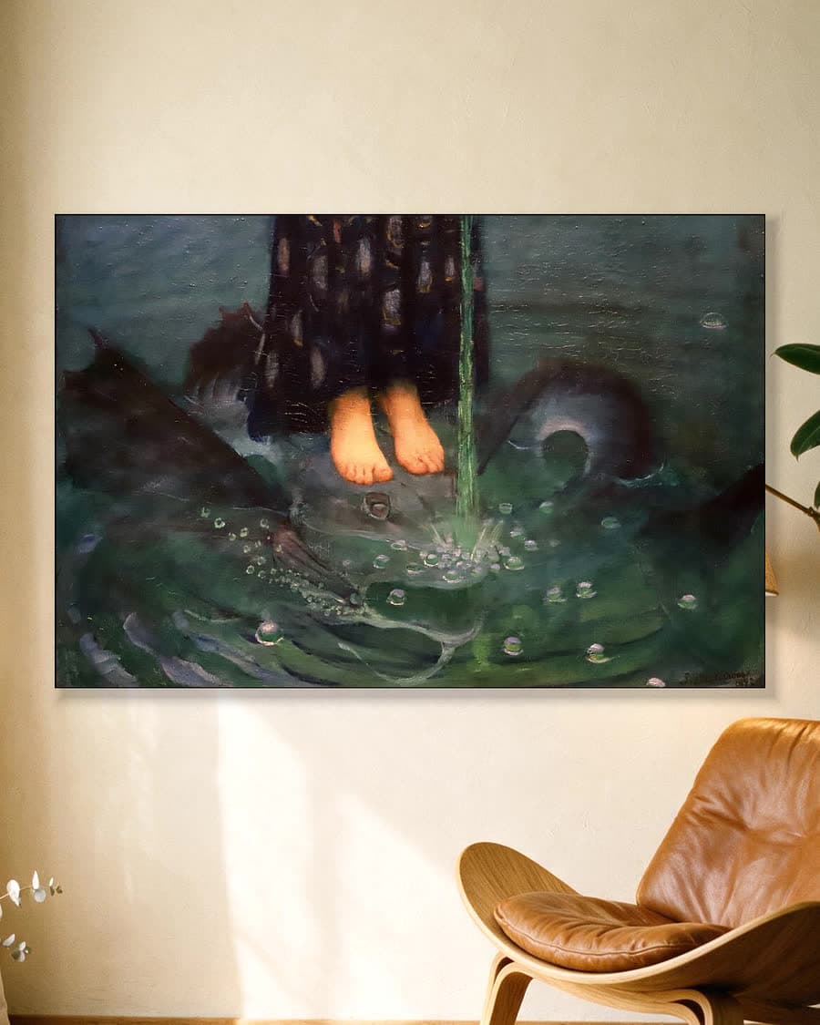 Circe Invidiosa in een aluminium frame aan dezelfde muur