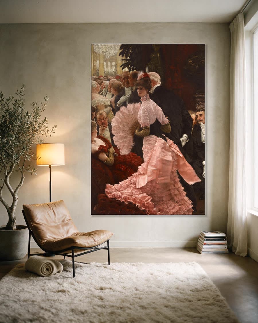 De eerzuchtige in een aluminium frame aan dezelfde muur
