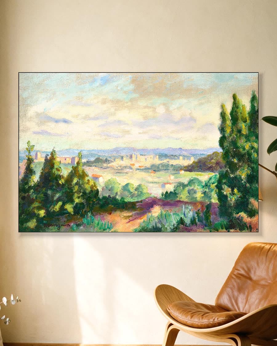 Avignon in een aluminium frame aan dezelfde muur
