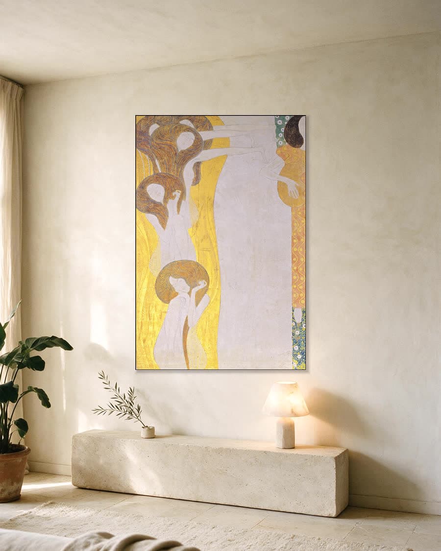 De Kunsten in een aluminium frame aan dezelfde muur