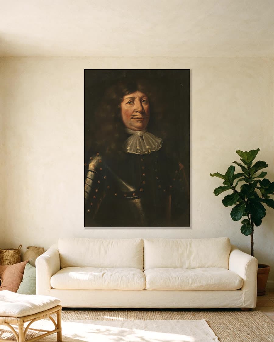 Carel Rabenhaupt (1602-1675), luitenant-generaal in een aluminium frame aan dezelfde muur