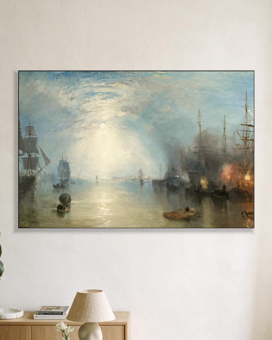 Kolenlossers bij maanlicht in een aluminium frame aan dezelfde muur