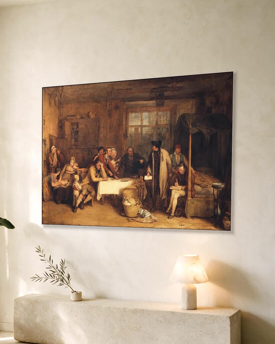 Beslag voor Achterstallige Huur in een aluminium frame aan dezelfde muur