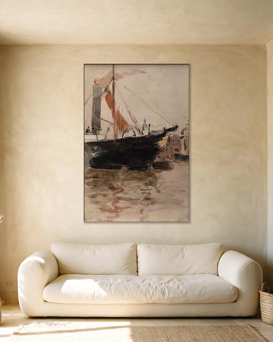Haven op het eiland Wight in een aluminium frame aan dezelfde muur