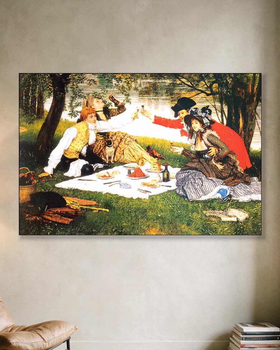 Het uitje met zijn vieren in een aluminium frame aan dezelfde muur