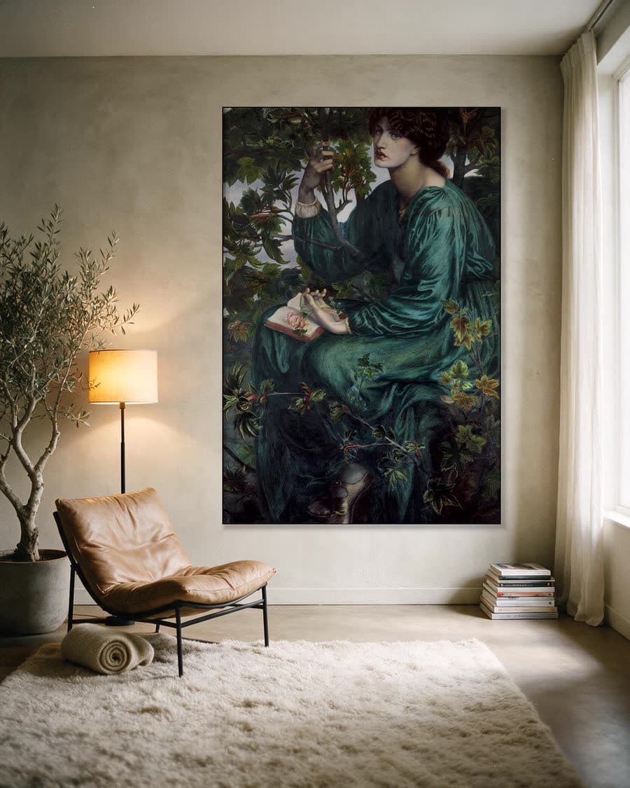 De dagdroom in een aluminium frame aan dezelfde muur