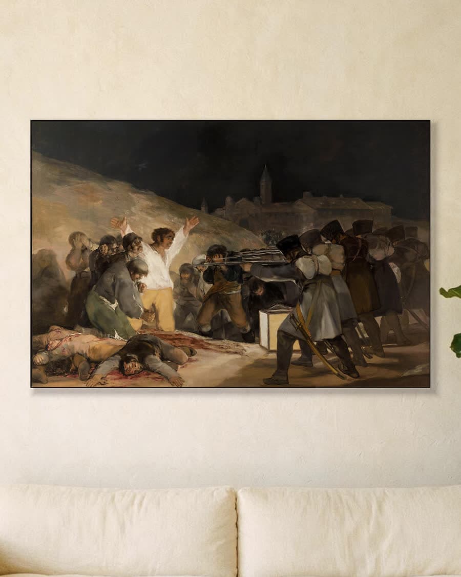 De derde mei 1808 in een aluminium frame aan dezelfde muur