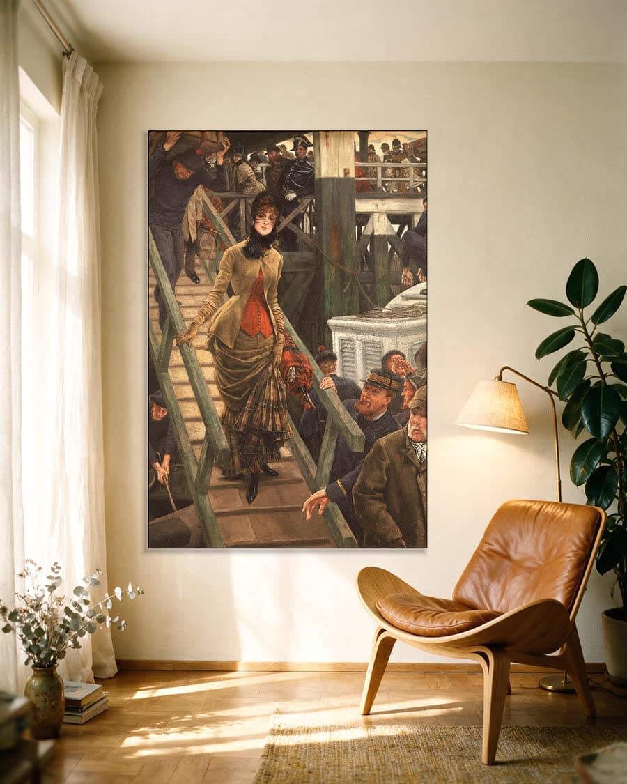 Inscheping te Calais in een aluminium frame aan dezelfde muur