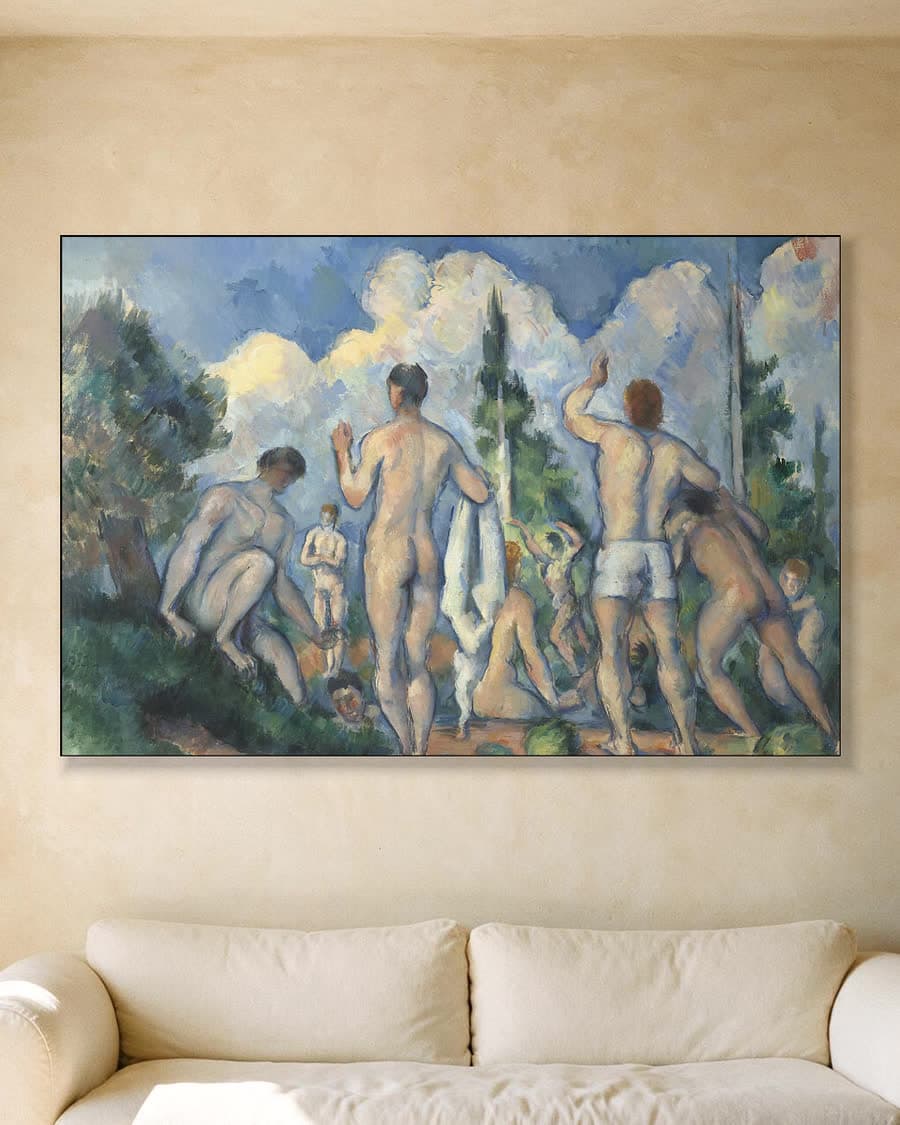 Baders in een aluminium frame aan dezelfde muur