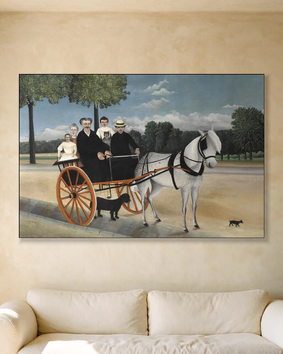 De Kar van Vader Junier in een aluminium frame aan dezelfde muur