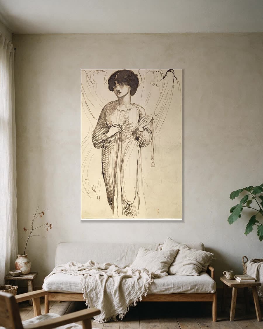 Astarte Syriaca, figuurstudie in een aluminium frame aan dezelfde muur