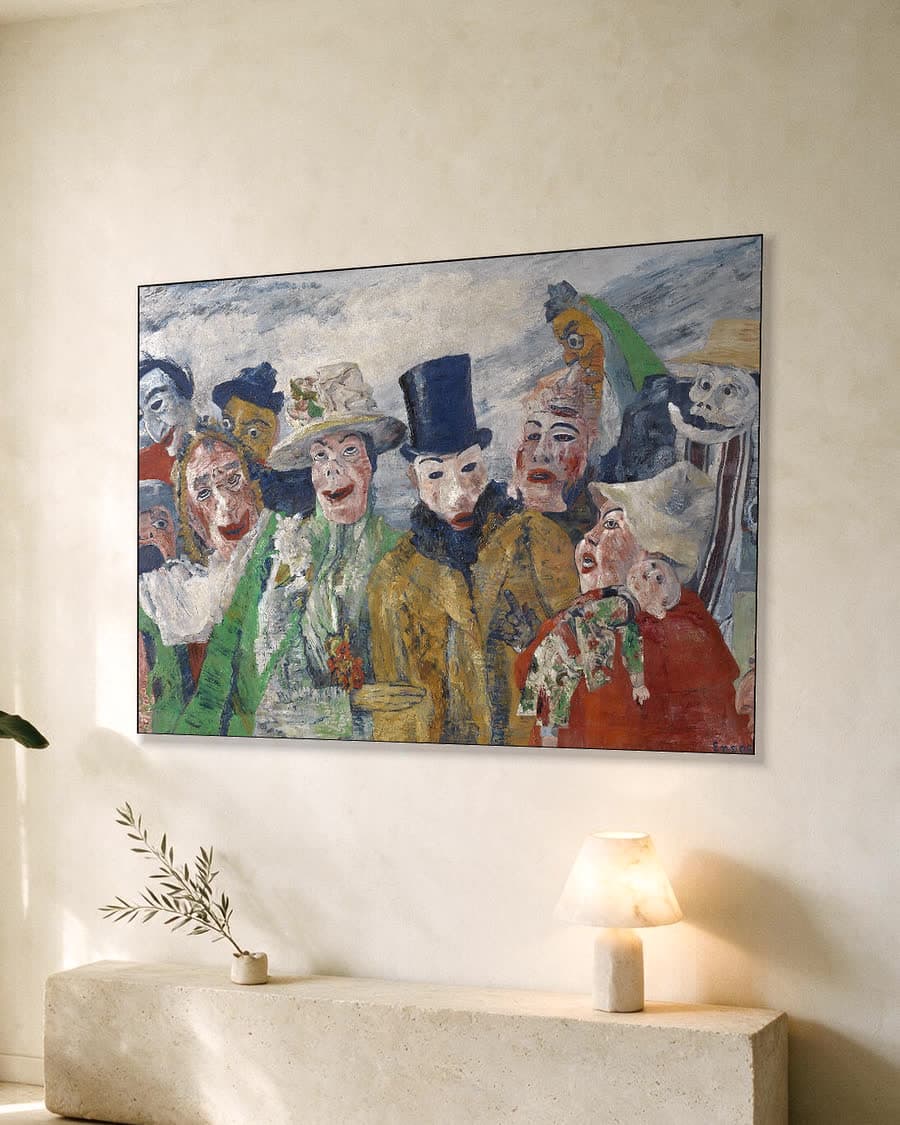 De intrige in een aluminium frame aan dezelfde muur