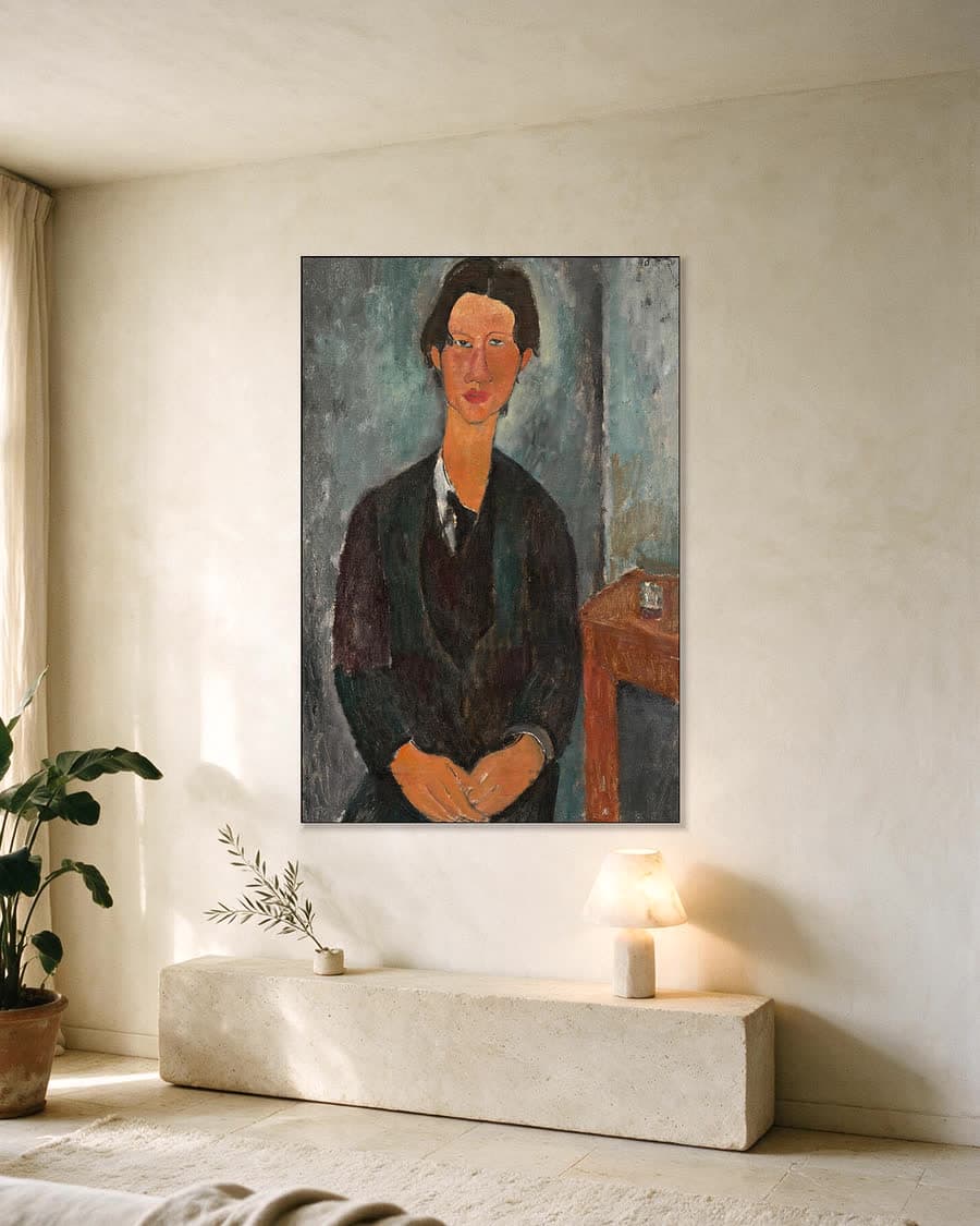 Chaïm Soutine in een aluminium frame aan dezelfde muur