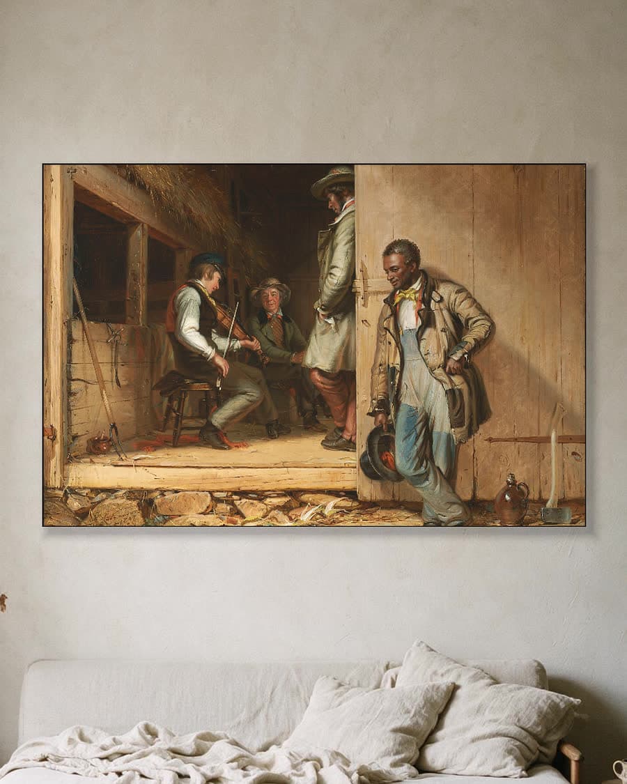 De kracht van muziek in een aluminium frame aan dezelfde muur
